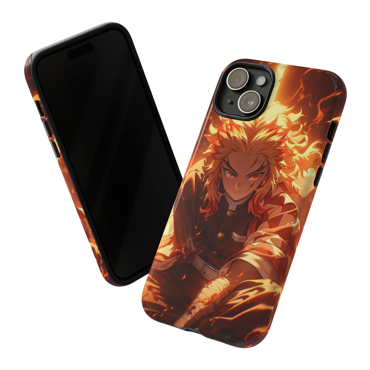 Demon Slayer Rengoku Heavy Duty Phone Case | Anime Shockproof Protective Cover – #104