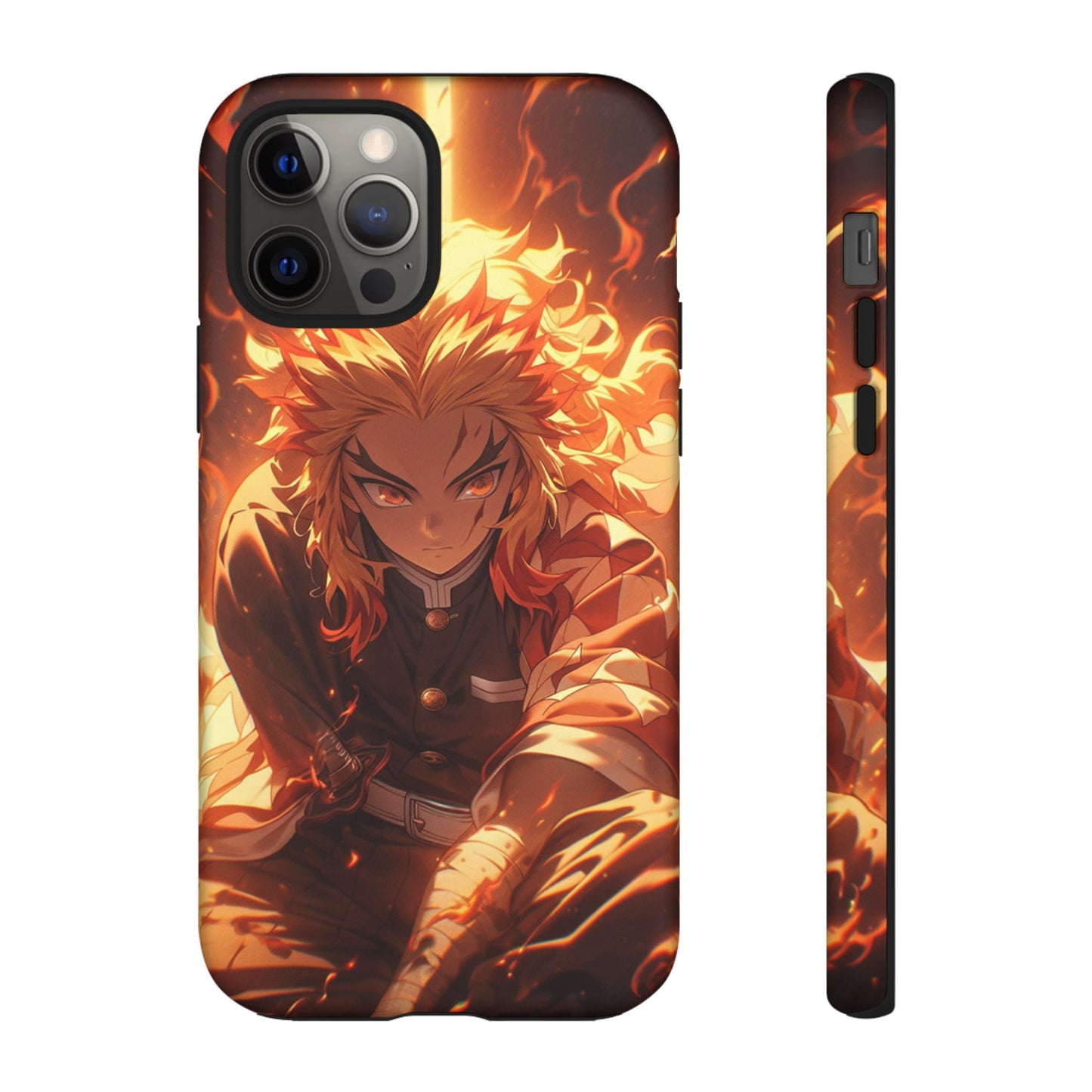 Demon Slayer Rengoku Heavy Duty Phone Case | Anime Shockproof Protective Cover – #104