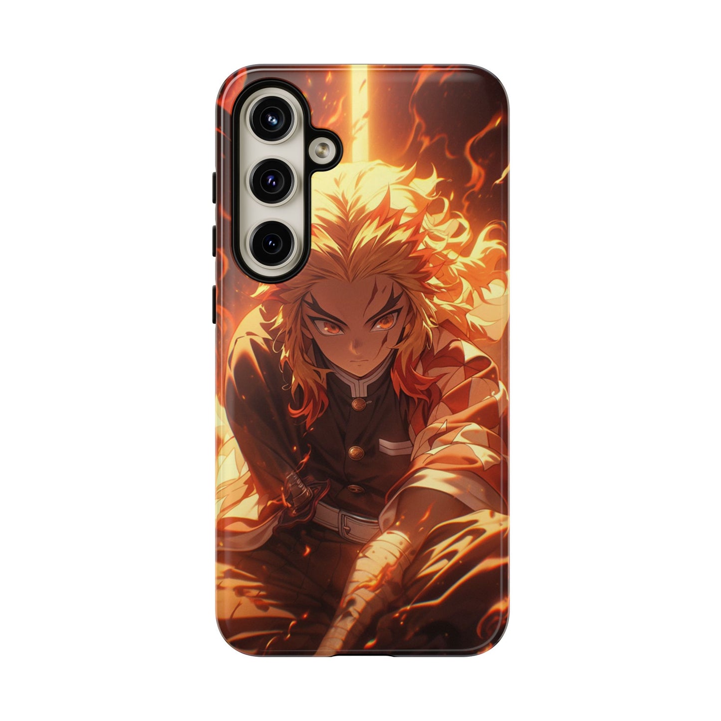 Demon Slayer Rengoku Heavy Duty Phone Case | Anime Shockproof Protective Cover – #104