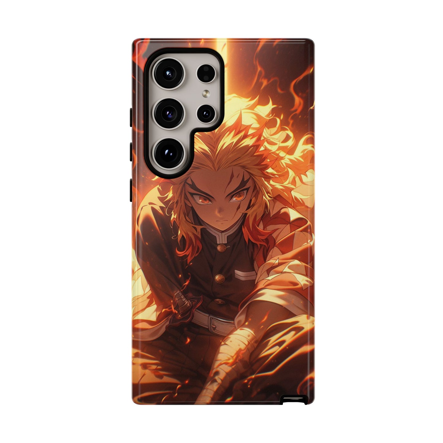 Demon Slayer Rengoku Heavy Duty Phone Case | Anime Shockproof Protective Cover – #104