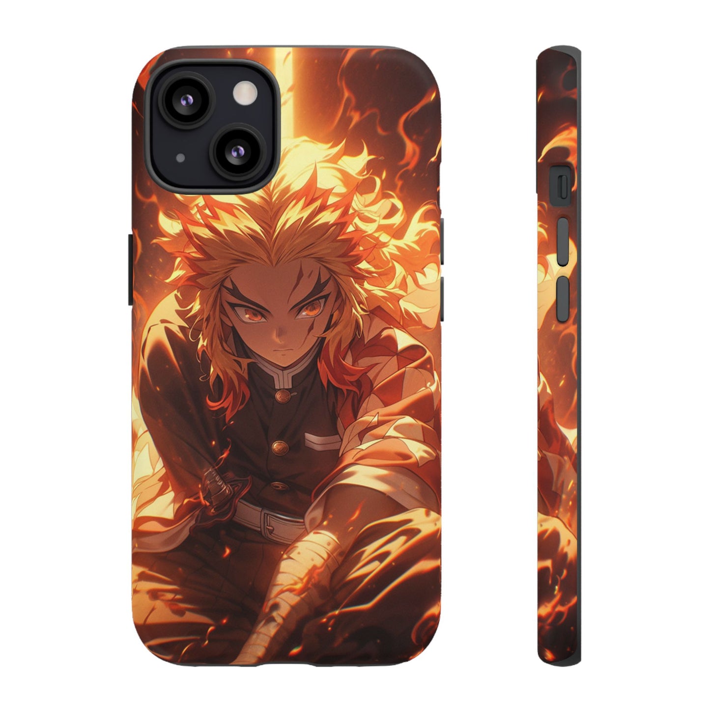 Demon Slayer Rengoku Heavy Duty Phone Case | Anime Shockproof Protective Cover – #104