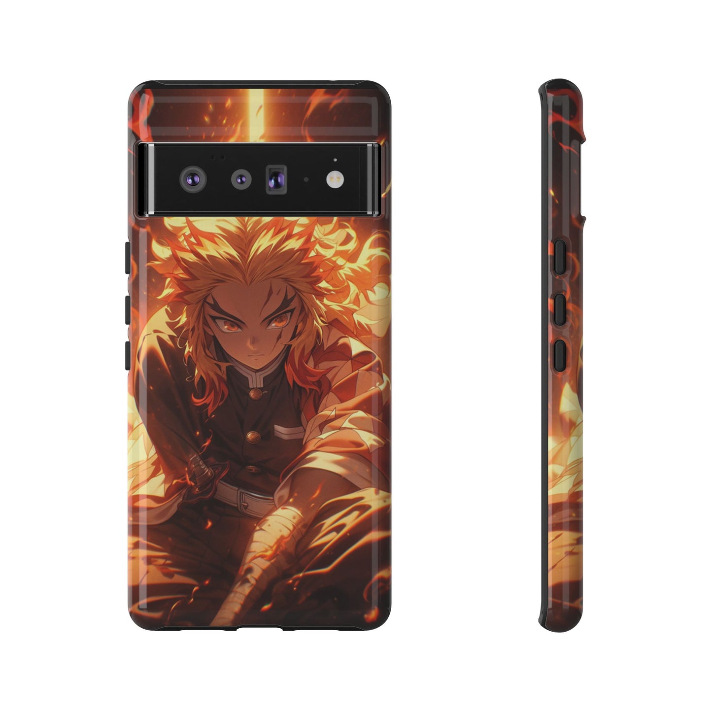 Demon Slayer Rengoku Heavy Duty Phone Case | Anime Shockproof Protective Cover – #104