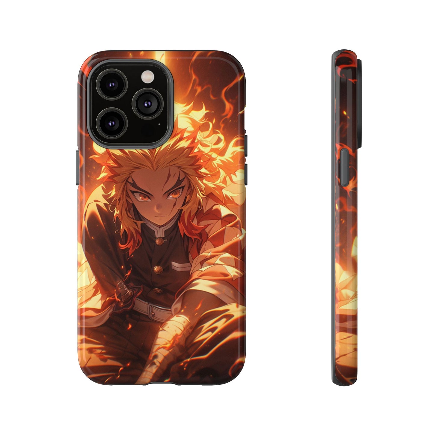 Demon Slayer Rengoku Heavy Duty Phone Case | Anime Shockproof Protective Cover – #104