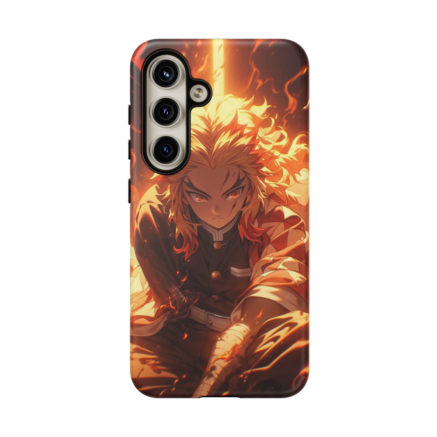 Demon Slayer Rengoku Heavy Duty Phone Case | Anime Shockproof Protective Cover – #104