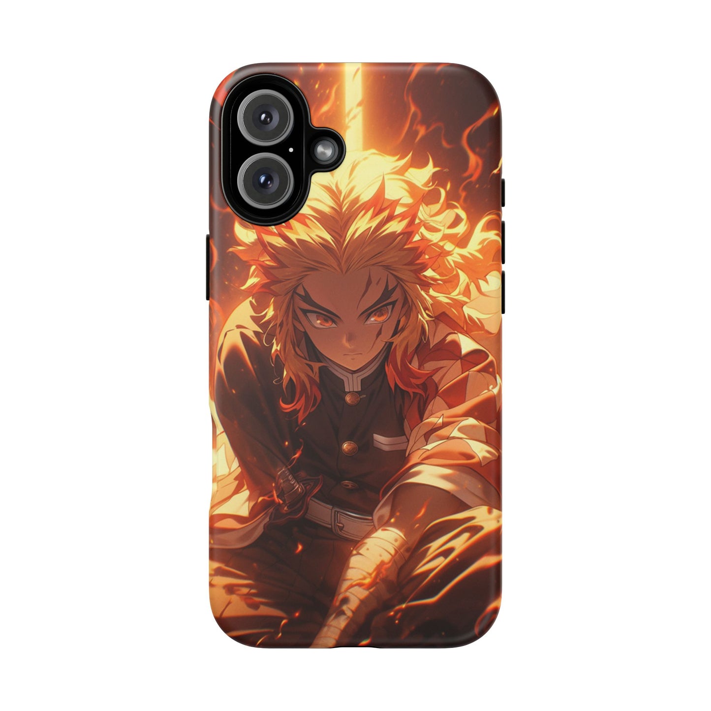 Demon Slayer Rengoku Heavy Duty Phone Case | Anime Shockproof Protective Cover – #104
