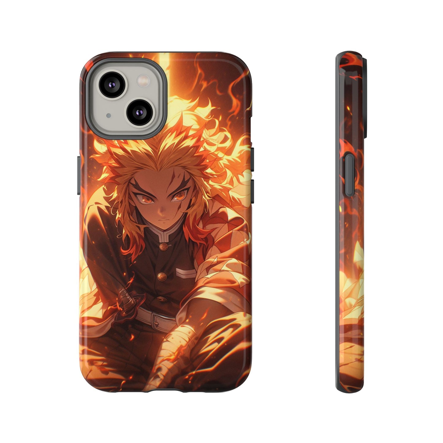 Demon Slayer Rengoku Heavy Duty Phone Case | Anime Shockproof Protective Cover – #104