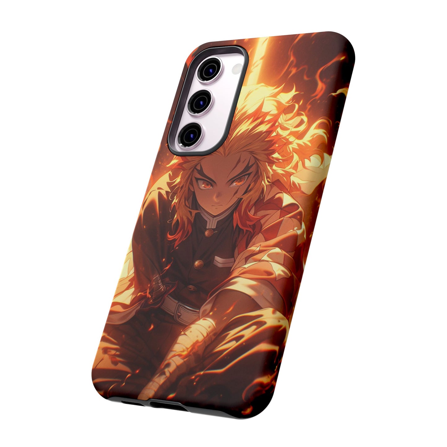 Demon Slayer Rengoku Heavy Duty Phone Case | Anime Shockproof Protective Cover – #104