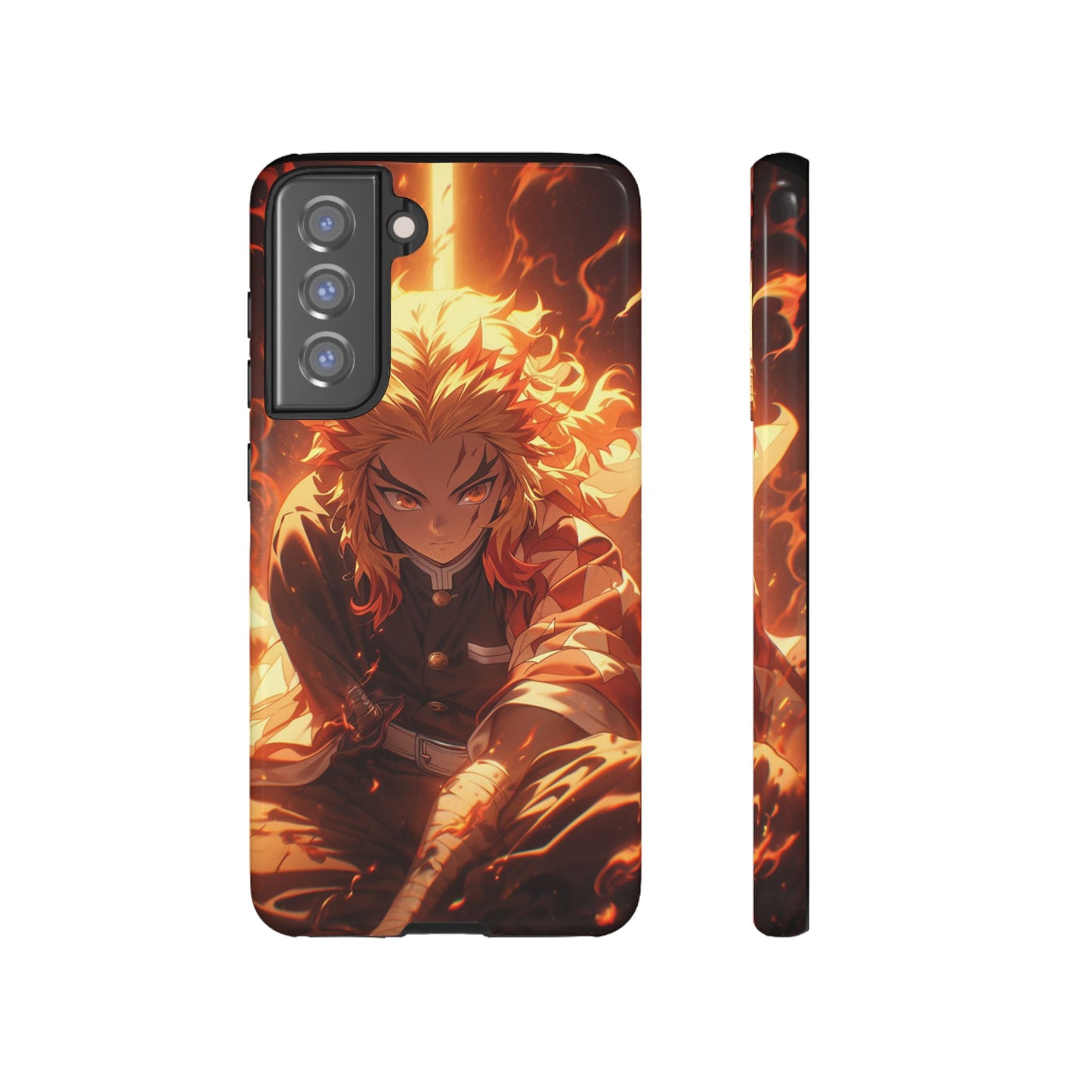 Demon Slayer Rengoku Heavy Duty Phone Case | Anime Shockproof Protective Cover – #104