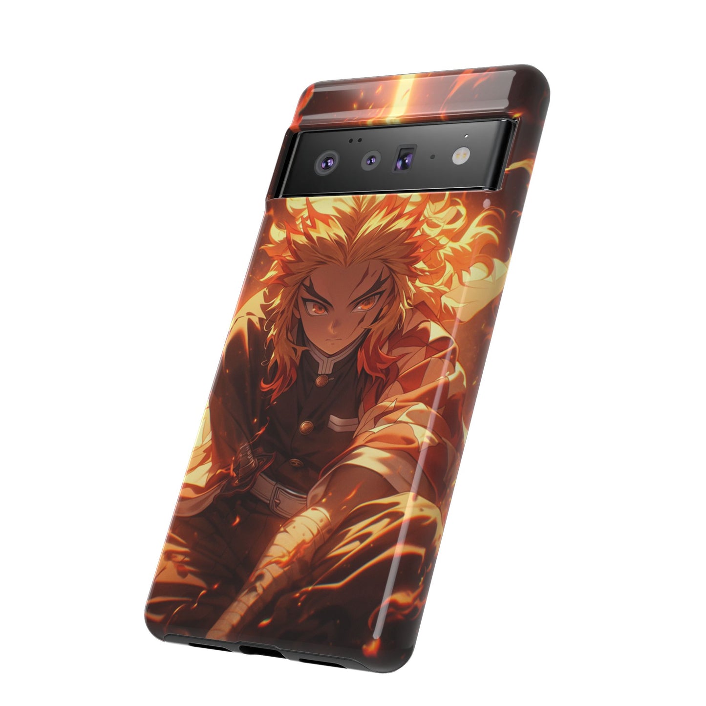 Demon Slayer Rengoku Heavy Duty Phone Case | Anime Shockproof Protective Cover – #104