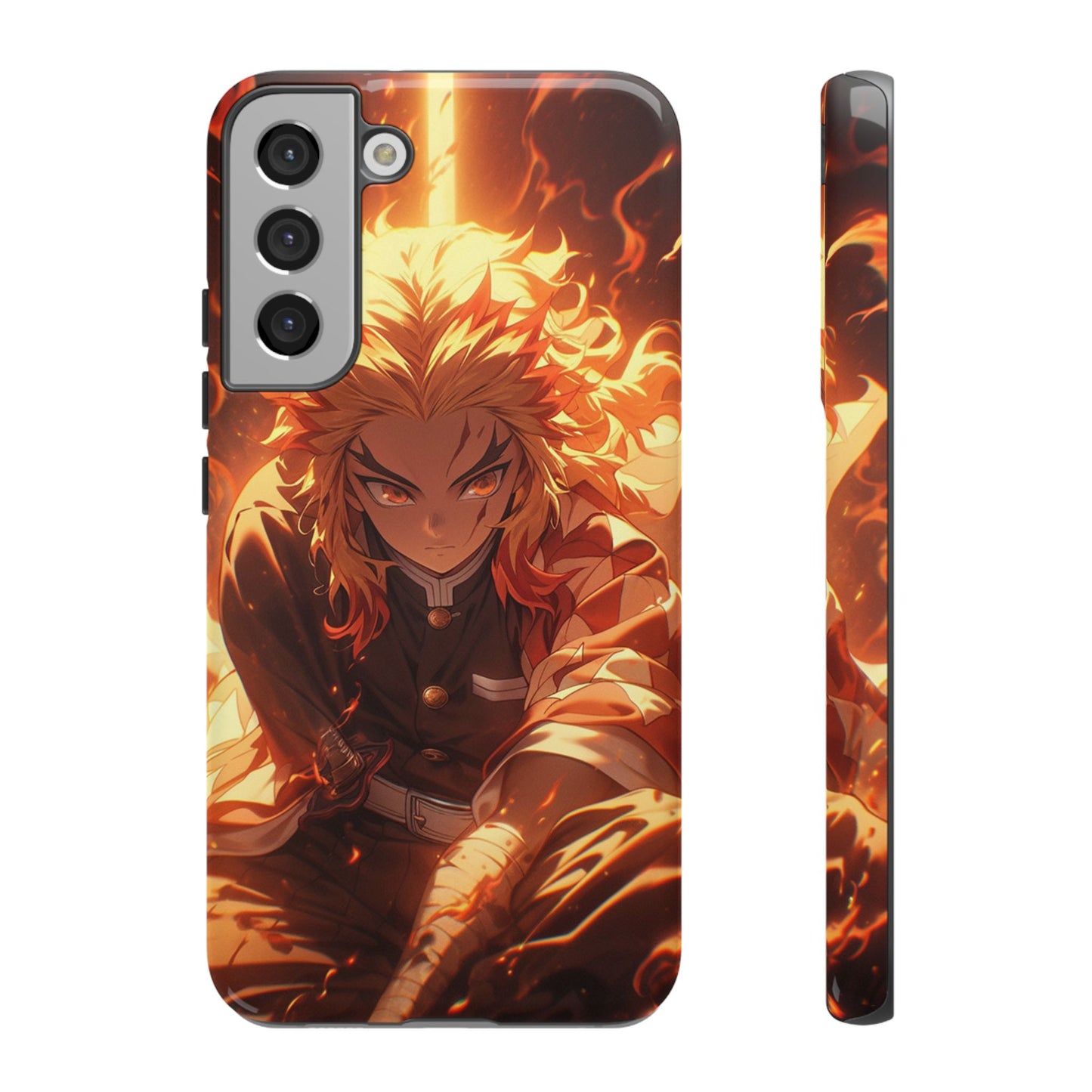 Demon Slayer Rengoku Heavy Duty Phone Case | Anime Shockproof Protective Cover – #104