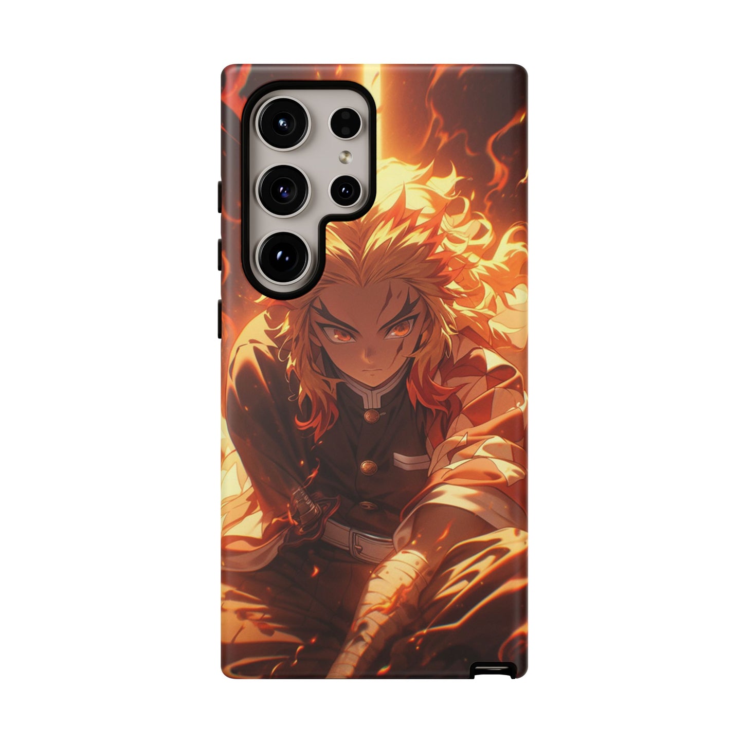 Demon Slayer Rengoku Heavy Duty Phone Case | Anime Shockproof Protective Cover – #104