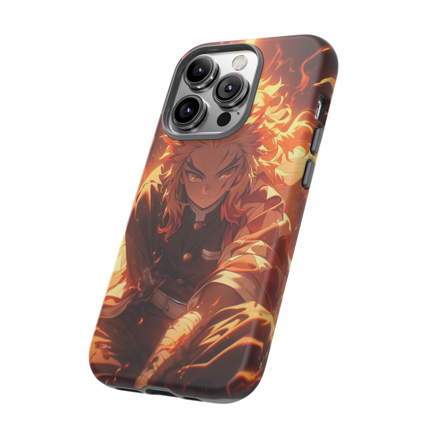 Demon Slayer Rengoku Heavy Duty Phone Case | Anime Shockproof Protective Cover – #104