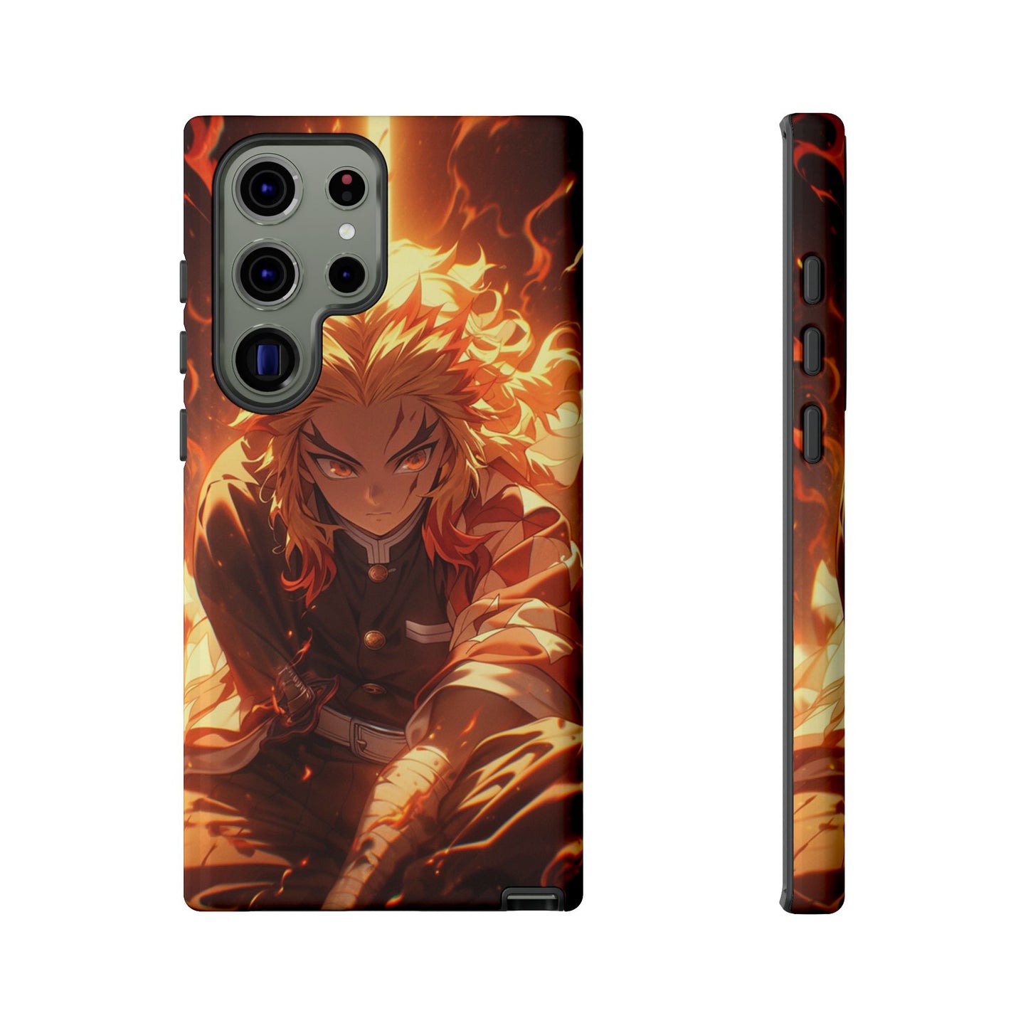 Demon Slayer Rengoku Heavy Duty Phone Case | Anime Shockproof Protective Cover – #104