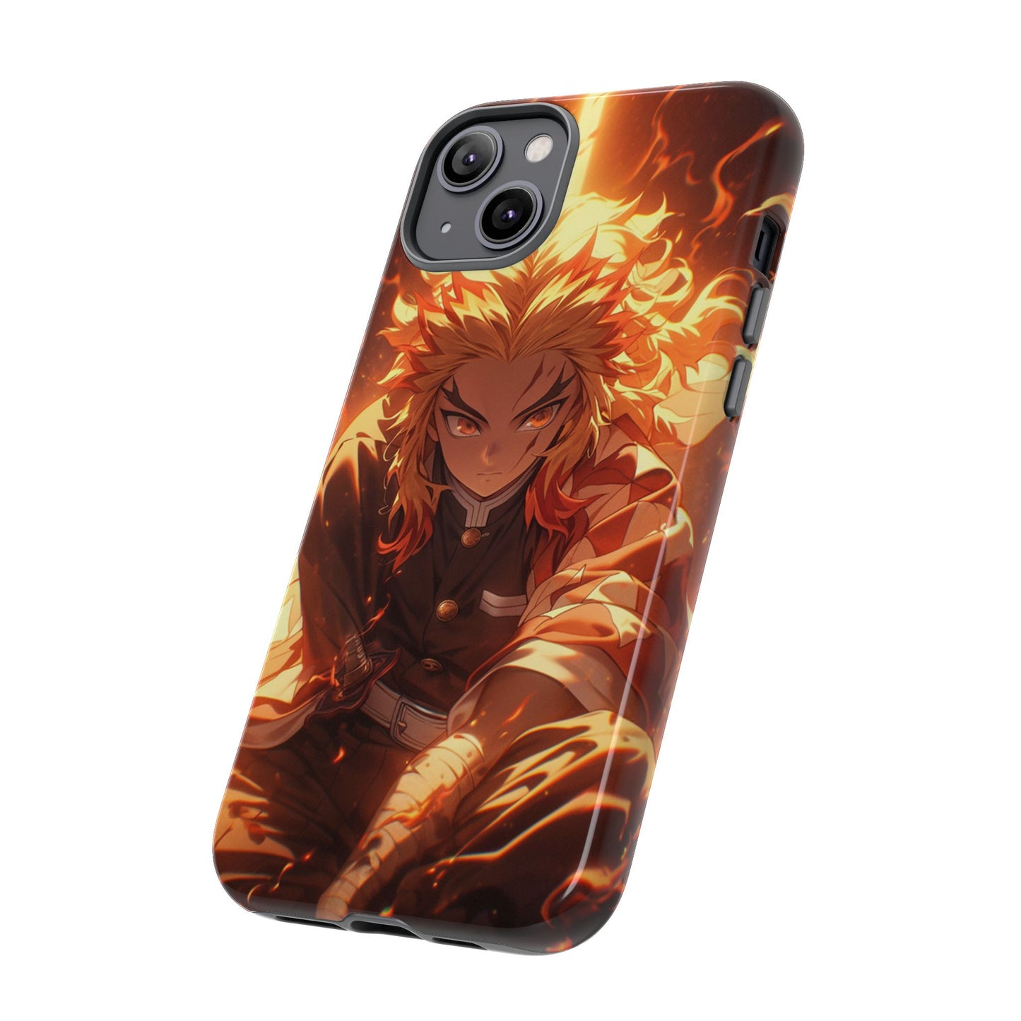Demon Slayer Rengoku Heavy Duty Phone Case | Anime Shockproof Protective Cover – #104